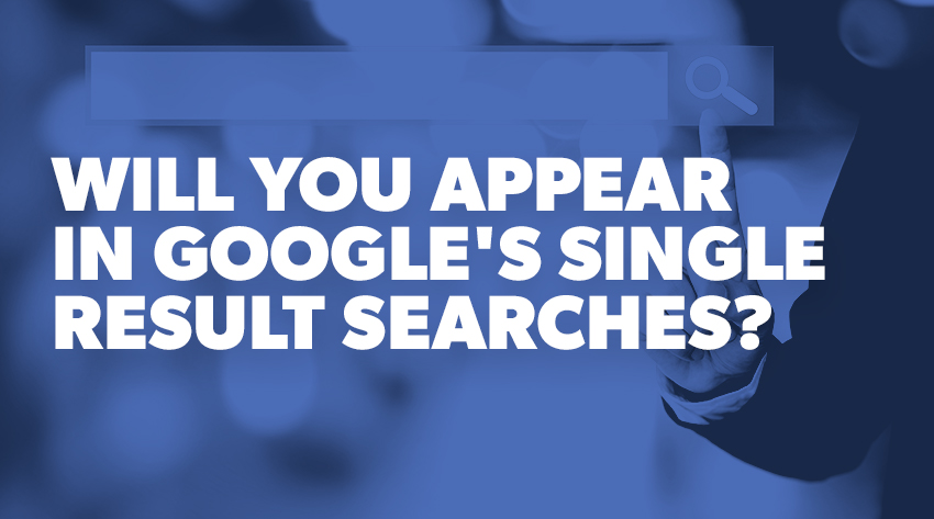 single result searches