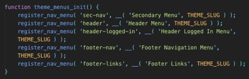 adding navigation code wordpress